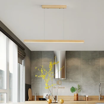 Minimalizam led drvene viseće svjetiljke za blagovanje unutarnje uređenje doma dnevni boravak umjetnost viseći svijećnjak bilo koji otvoreni položaj kuhinja rasvjeta