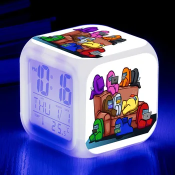Moda za promjenu boje trg sat 3D crtani film digitalni sat student LED kreativni dijete je dar alarm
