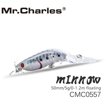 Mr. Charles CMC0557 ribolov mamac 50 mm/5 g 0-1.2 m plutajući kvaliteta profesionalna olovka tvrd mamac 3D oči воблер
