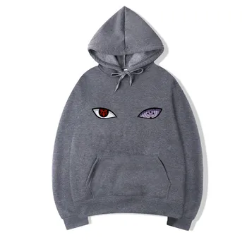 Muška anime Naruto majica hoodies unisex zima Harajuku Шаринган dvostruki poklopac dječak Muška odjeća