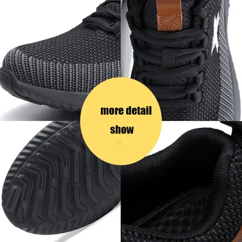MWSC Work Safety Shoes For Men Steel Toe Cap Anti-smashing Working Breathable Boots Outdoor Construction Shoes Work Big Size 48