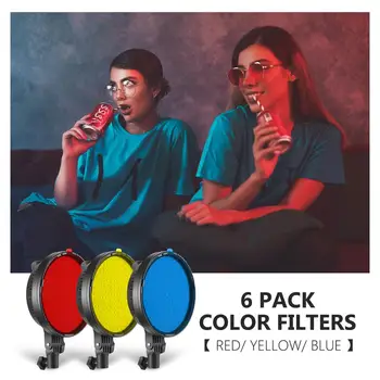 Neewer 2-Pack 2.4 G LED Softbox Lighting Kit s color filter:20x28-inčni софтбокс, 3200-5600K 48W Dimmable LED Light Head EU Plug
