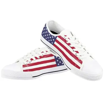 Nopersonality Classic USA američku zastavu platno cipele za žene Svakodnevni Breatahble apartmani jedinstvene ženske Ženske tenisice