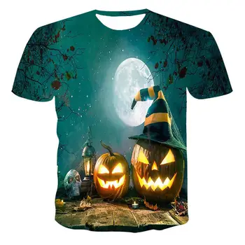 Nova majica muška kvalitetna muška i ženska t-shirt Halloween zabavna majica sa kratkim rukavima 3D ispis Božićno muška majica