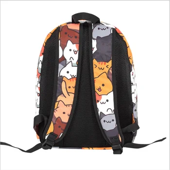 Novi slatka Neko Atsume ruksak anime mačka u dvorištu platnu student školski ruksak unisex putne torbe