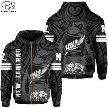 PLstar Cosmos New Zealand Country Maori Aotearoa Pleme Symbol Tattoo 3Dprint Men/Women NewFashion Harajuku Hoodies pulover B-7