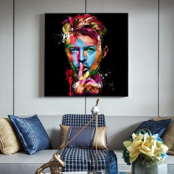 Poznati rocker David Bowie slika je ulje na platnu bar zid umjetnosti portret fotografije plakata za uređenje dnevnog boravka