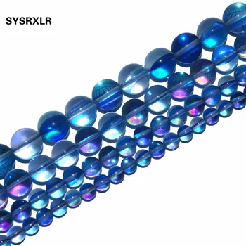 Prirodni Aqua plava aura kvarc kristal 6 8 10 12 mm Diy narukvica i ogrlica cijele Бранелли narukvica i ogrlica zanat nakit