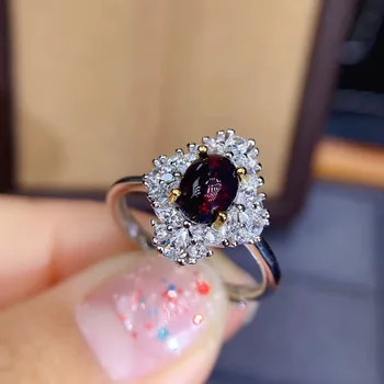 Prirodni crni opal je dragi kamen prstena Prsten Tfor žene danas srebro 925 sterling fin lijepe nakit