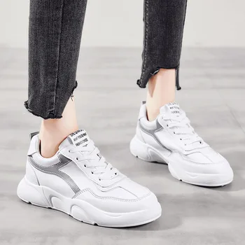 Proljeće/jesen 2020 Ženske cipele apartmani cipele na platformu ženska moda tenisice na čipka-up s niskim cutaway svakodnevni bijele cipele luksuzni dizajneri