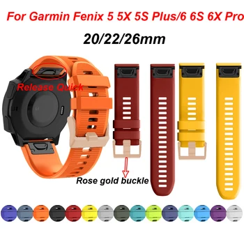 QuickFit remen za sat Garmin Fenix 6 6S 6X Pro 5 5X Plus 3HR silikon remen Fenix 6 Fenix 5 Watch Easyfit remen ruku 26 22 20mm
