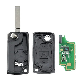 QWMEND 3 tipke Smart Car Key za Citroen C2 C3 C4 C5 C6, C8 Car Remote Key FSK or ASK Flip Keys light CE0536