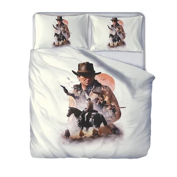 Red Dead Redemption Game 3D Cartoon Printed Duvet Cover Set Twin Full Queen Krevetom komplet posteljinu posteljina za male dječake poklon