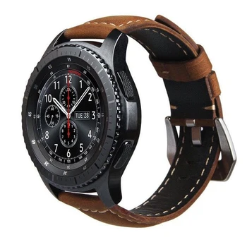 Remen za sat od prave kože 22 mm Quick Release za Samsung Gear S3 Classic Frontier galaxy Watch 46 mm remen za ručni satovi smartwatch