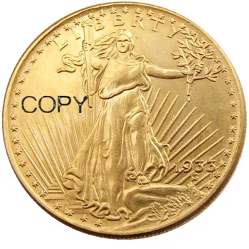 SAD 1908 - 1933 Saint-GAUDENS $20 zlatni dolar позолоченная primjerak kovanice