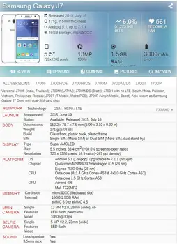 Samsung Galaxy J7 prikaz J700 touch screen za SAMSUNG J7 J700 J700F J700M J700H 5.5