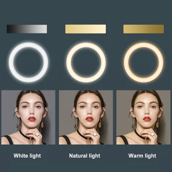 Selfie Ring Light with Tripod Dimmable Selfie Ring Light LED Lamp Photography Ringlight with Stand for Photo studio tiktok