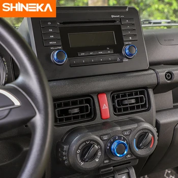 SHINEKA Car Interior Audio Manual Air Conditioning Switch Button Knob Decoration Ring pribor za Suzuki Jimny 2019+