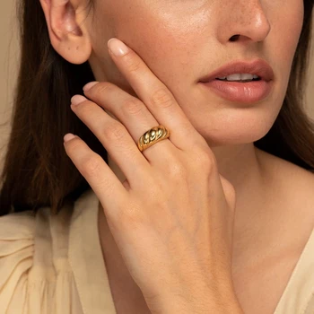 Silvology 925 sterling silver twist luk prstenje Divlji elegantan francuski stil je minimalistički široke prstenove za žene 2020 modni nakit