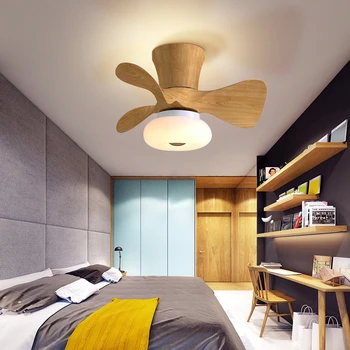Stropni ventilator lampa sa daljinskim upravljačem bijela/crna/žuta/drvo boja/plava stropni ventilator sa svjetiljkom, spavaća soba i blagovaona ventilator