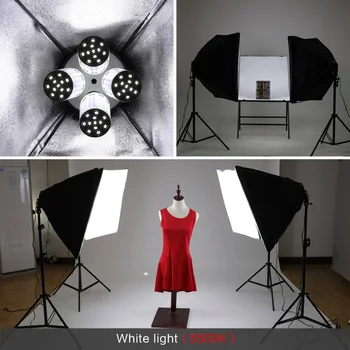 Studio fotografija pravokutnik fotografije софтбокс 8 Led 20W fotografskog komplet rasvjeta 4 svjetleći stalak 4 софтбокс torba za nošenje kamere