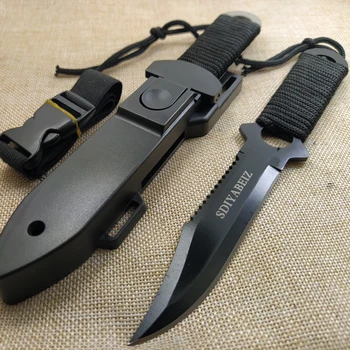 Taktički nož za preživljavanje padobrancima nož ronjenje izravan nož vanjski opstanak kamp taktički nož s ABS torbica ljuska