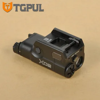 TGPUL XC2 Ultra Compact Pistol Flashlight Constant / Momentary / Red Dot Laser Light LED White Light 200 Lumena airsoft