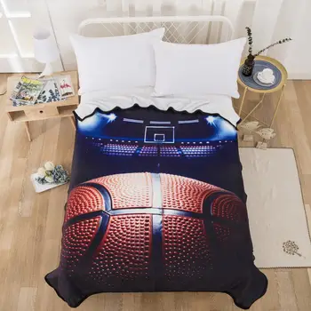 Thumbedding košarka Фланелевые pokrivači za krevete 3D Sport baciti deka zgodan materijal je mekan dira veo krevet deco