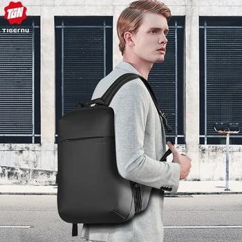 Tigernu New Fashion Men Male Slim 15.6-inčni Laptop Backpacks Anti theft USB Charging Ultra light Waterproof Computer bag
