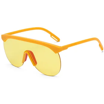 Unisx veliki ovalni futuristički sunčane naočale Žene muškarci 2020 uv400 ogroman nijanse boje čokolade čaj plava crvena oculos de sol feminino