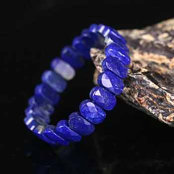 Veliko dragi kamen uklesan lapis Lazuli narukvica za moderne žene,14x9x6mm,35g
