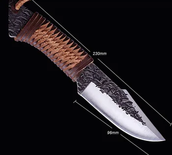 Visoka tvrdoća 8CR13MOV ne sklopivi nož kamp vanjski rezač voće nož, džepni nož od nehrđajućeg čelika opstanak kamp noževa