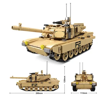 Vojni serija vojska SAD-M1A2 Abrams Main Battle Tank SWAT Mini oružje equipment oprema građevinski blokovi i cigle igračke, pokloni