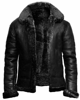 WEPBEL Fashion Men PU Jackets runo-podstava rever Slobodna zimska jakna zip kaput svakodnevni izravni rub Pu Fashion Coat odjeća