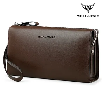 WilliamPolo Luksuzni Brand Film shift, kožni novčanici muške torbice na munje kićanka dizajn клатч torbice ženski novčani torbu kreditne kartice
