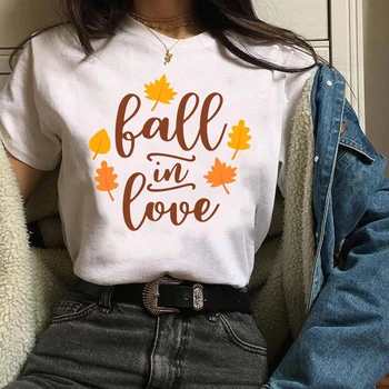Women Lady Tees Tops Graphic Kawaii Spice Coffee Pumpkin 90s Thanksgiving Fall Halloween Print Clothes Ženska t-shirt Majica