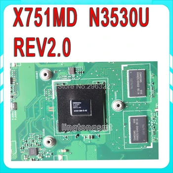 X751MD matična ploča REV2. 0 GT 820M N3530 za matične ploče Asus prijenosno X751MD x751md Mainboard x751md test matična ploča je OK