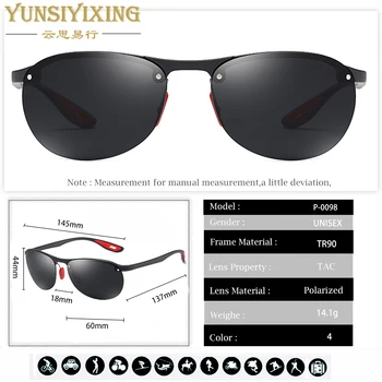YSYX gospodo polarizirane sunčane naočale 0098 polu-okvira Ribolov sunčane naočale elastičnost dizajn hram nositi udobnost Muškarci/Žene naočale