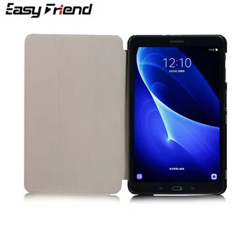 Za Huawei MediaPad M5 Lite 10 M5Lite 10.0 BAH2-W19 10.1 Tablet Case Custer 3 Fold 360 rotirajući stalak nosač kožna flip torbica