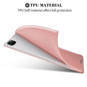 Za ipad Pro 11-inčni PU+TPU tri-fold flat kožna torbica zaštitna ljuska/kožni pokrivač Guard Tablet Protector za Apple ipad Pro
