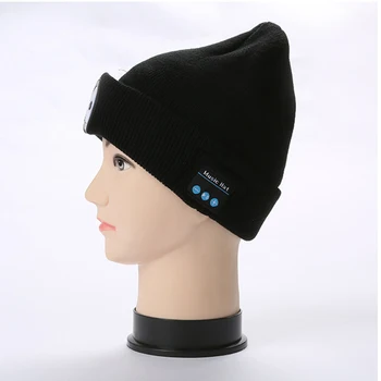Zimska kapa kapa unisex Kapa soft black вязаная kapa Bežična Bluetooth 5.0 Smart Cap stereo slušalice slušalice s led pozadinskim osvjetljenjem