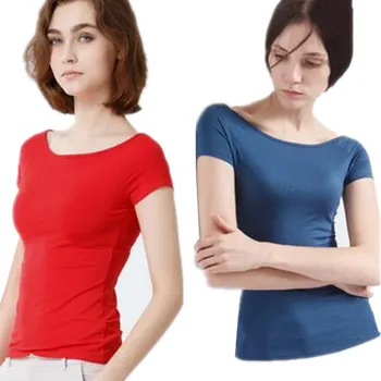 Žene slash vrat nalik na modalnog majica kratkih rukava visoko kvalitetne pamučne majice majice,seksi ženska t-shirt veliki veličina majice S-5XL 6XL