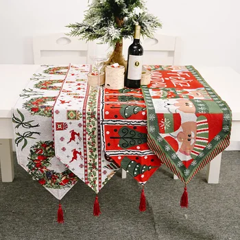 Вязаная tkanina božićni dekor stol Trkač stolnjak za stol Nova godina božićni ukrasi stol trkači za kućnu površine 1pc
