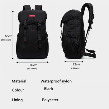 Vodootporna torbica vanjski багажный ruksak 2019 najlon casual velikog kapaciteta muški putni ruksak ženska penjanje torba crna