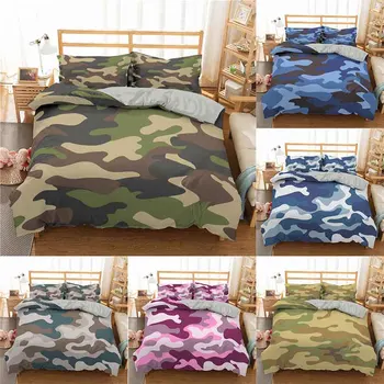WOSTAR Homesky kamuflaža komplet posteljinu luksuzni Dom tekstila dječak teen djeca deka jastučnicu apstraktno, posteljina, posteljina
