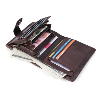 JOGUJOS nove muške novčanici od prave kože vintage kratke muške torbice, bičevati držač torbi za kreditne kartice poslovanja muški novčanik
