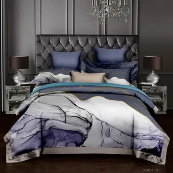 Luksuzni 3D-tiskani setovi posteljinu h serija-Horse fashion Comfortable King marble deka jastučnicu uređenje spavaće sobe