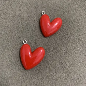 50шт smole za modeliranje crveno srce privjesak DIY pribor za ovjes ručni rad privjesci ogrlica naušnice