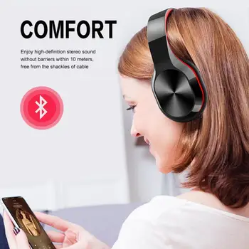 HiFi stereo slušalice Bluetooth slušalice glazba slušalice i podrška za SD-kartice s mikrofon za mobilne Xiaomi Iphone Sumsamg Tablet