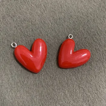 50шт smole za modeliranje crveno srce privjesak DIY pribor za ovjes ručni rad privjesci ogrlica naušnice